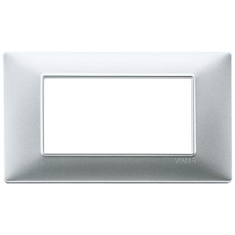 Placca 4 Moduli Argento Opaco Plana 14654.20 - Foto 1