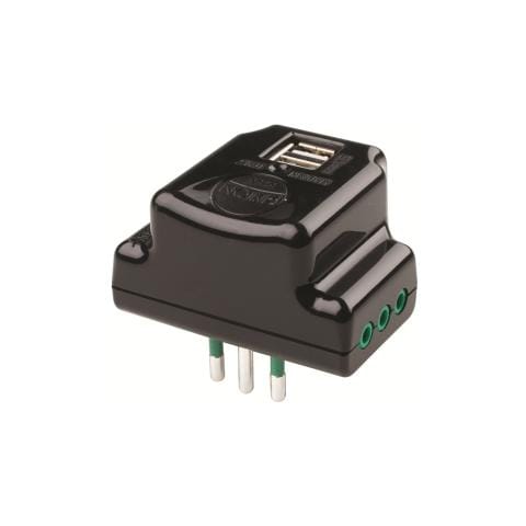 Adatt 1s 10A 3pt + 2USB - FANTON Spa BLACK - Foto 1