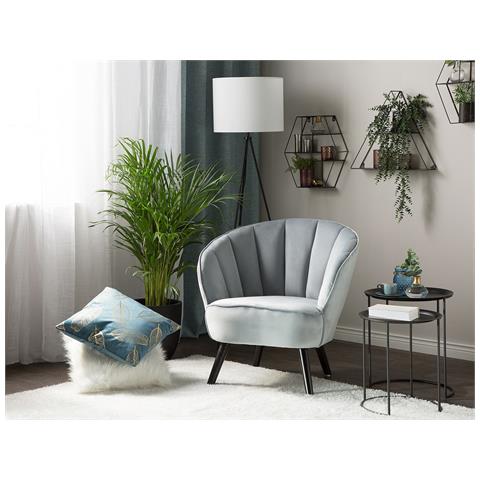 Poltrona In Velluto Grigio Chiaro Dala - Foto 25