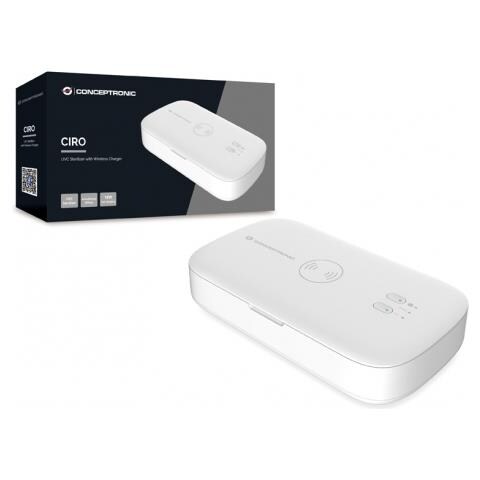 Box Uvc Sterilizzatore A Raggi Uv Per Smartphone, Usb-c E Ricarica Wireless 10w, Supporto Display Smartphone 6.5, 9 - Foto 3