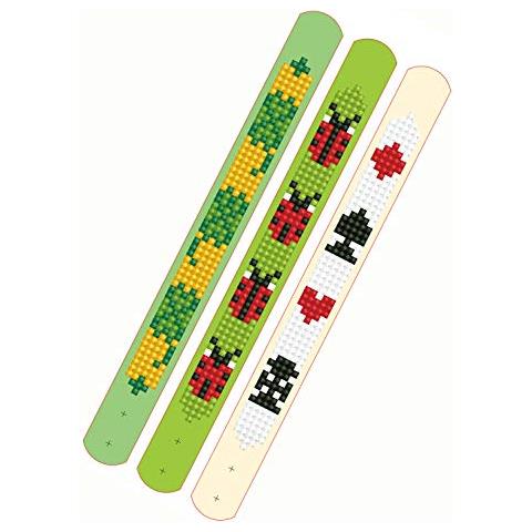 Dtz11-004 - Set Di Bracciali Con Ciondoli Portafortuna, 3 Braccialetti Glitterati Da Personalizzare, Lunghezza Regolabile, Ideali Per Bambini - Foto 1