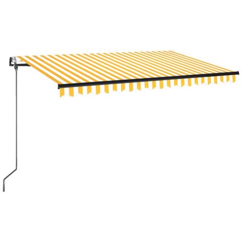 Tenda Automatica Con Sensore Vento Led 400x350 Cm Gialla Bianca - Foto 1