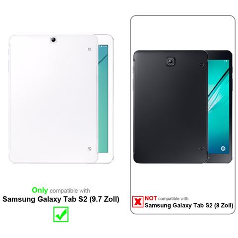 Cadorabo Custodia Per Tablet Compatibile Con Samsung Galaxy Tab S2 (9.7"" Zoll) Sm-t815n / T813n / T819n In Nero Satin - Coperchio Protettiva Ultra Sottile Con Funzione Auto Wake Up E Stand - Foto 2