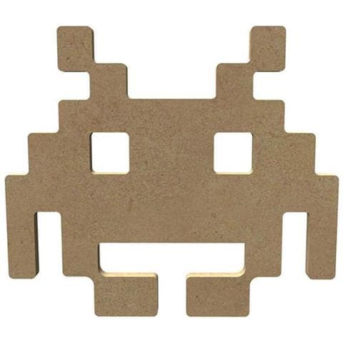 Invasore Spaziale In Legno Mdf Da Decorare - 15 Cm - Foto 1