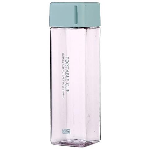 INLAW (blu) Bottiglia D'acqua Quadrato Studente Studente Struttura A Prova Di Plastica Plastica Pc Transparent Cup