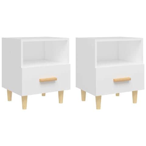 Comodini 2 Pz Bianchi 40x35x47 Cm - Foto 1