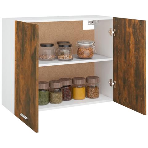 Mobile Pensile “Lyon” Rovere Fumo 80x31x60 cm - Foto 2