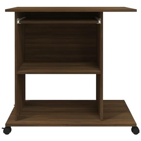 Scrivania Computer Rovere Marrone 80x50x75 Cm Legno Multistrato - Foto 8