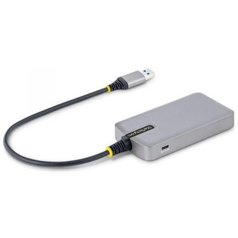 StarTech.com Hub USB a 3 porte con Ethernet - Hub USB 3.0 5Gbps alimentato via bus - Hub splitter USB-A a 3x USB-A portatile per desktop/notebook con ingresso di alimentazione ausiliaria opzionale - Cavo da 30 cm - Foto 3