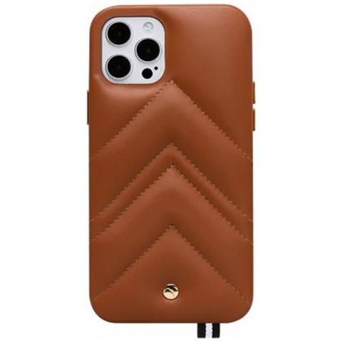 Cover Per Iphone 12 / 12 Pro In Pelle Louvre, Marrone - Foto 1