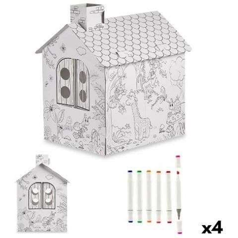 Gioco Fai-da-te Con Carta Casa (4 Unità) - Foto 1