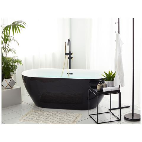 Vasca Da Bagno Freestanding Carrera 150 X 75 Cm Nero - Foto 1