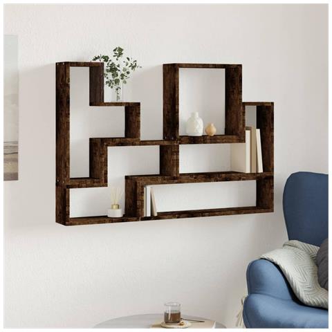 Mensola A Muro Rovere Fumo 96x12x64 Cm In Legno Multistrato - Foto 3