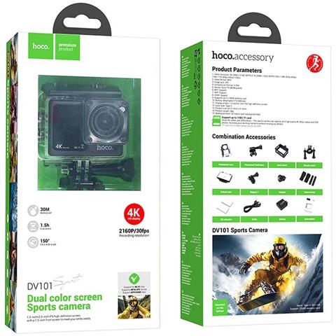 Hoco Action Camera Telecamera Subacquea 30 Mt 4k Display Telecomando Wifi Usb - Foto 1