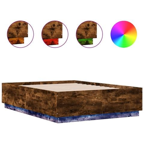 Giroletto Con Luci Led Rovere Fumo 120x190 Cm Legno Multistrato - Foto 2