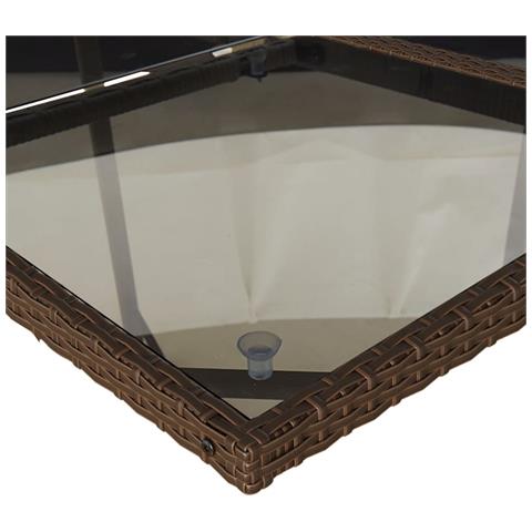 Set da Pranzo da Giardino 17 pz con Cuscini Marrone Polyrattan - Foto 2