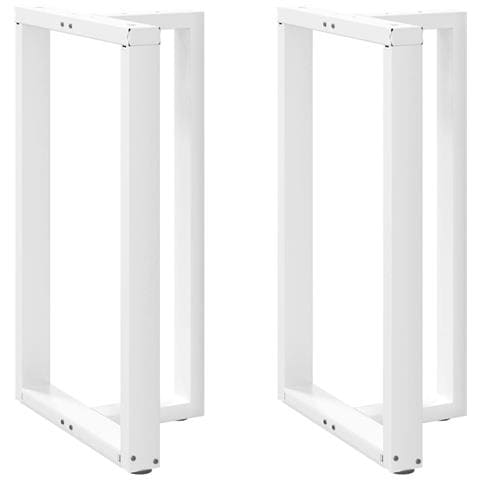 Gambe Tavolo Bar A Forma T 2pz Bianco 60x35x(100-101)cm Acciaio - Foto 1