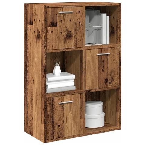 Libreria Legno Antico 60,5x30x90 Cm In Legno Multistrato - Foto 1