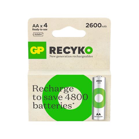 ReCyko Pro GPRCK260AA129C4 batteria per uso domestico Batteria ricaricabile Stilo AA Nichel-Metallo Idruro (NiMH) - Foto 1