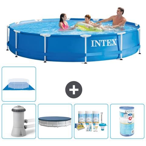 Piscina Fuori Terra - In Giro - 366x76 Cm - Blu - Include Accessori Coordinati A1719 - Foto 1