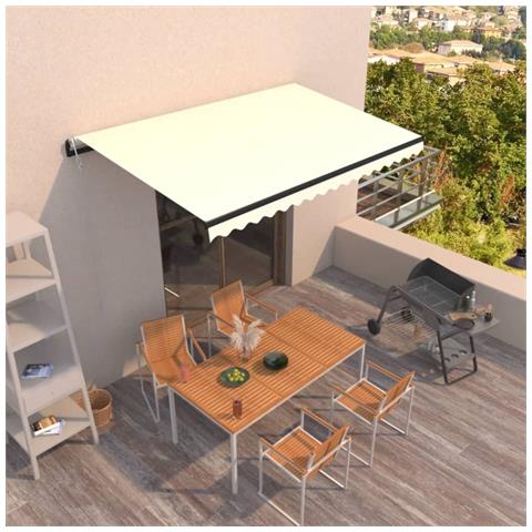 Lusso Casadino -  Tenda Da Sole Retrattile Automatica 400x350 Cm Crema - Foto 8