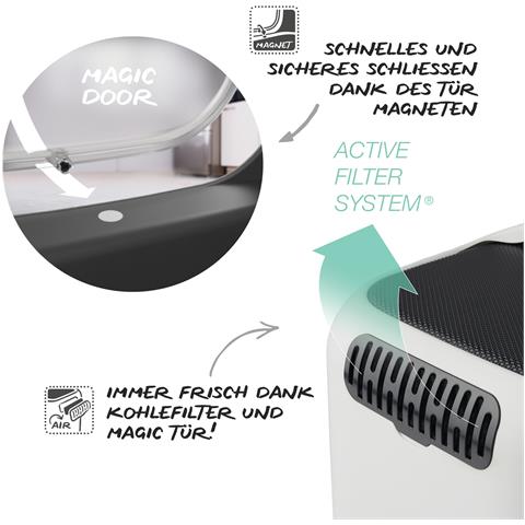 BIALA Gatto Lettiera con coperchio Bianco - Foto 2