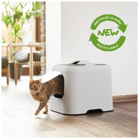 BIALA Gatto Lettiera con coperchio Bianco - Foto 3