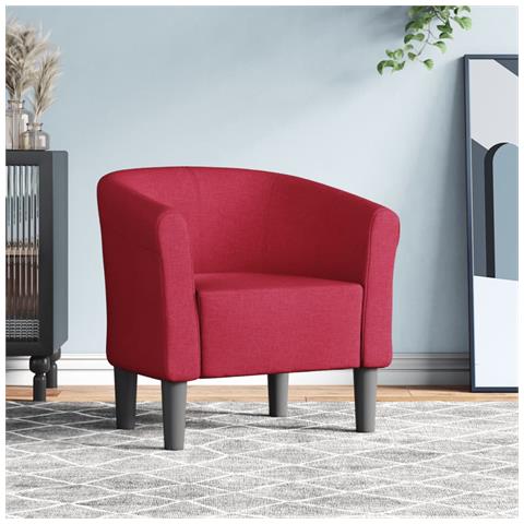 Poltrona Cabriolet Rosso Vino in Tessuto - Foto 2