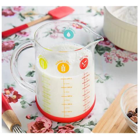 Caraffa Graduata In Vetro E Silicone Da 1l - Pkm-1000r - Foto 2