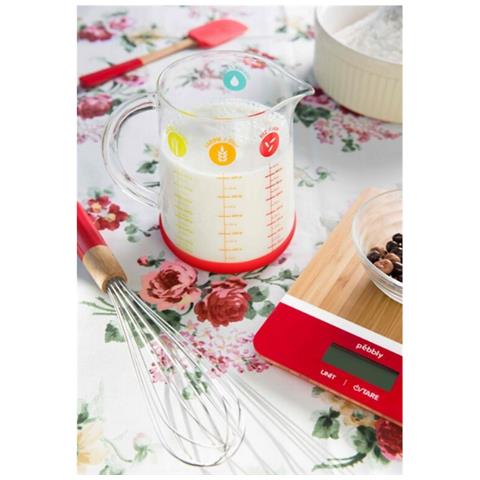 Caraffa Graduata In Vetro E Silicone Da 1l - Pkm-1000r - Foto 4