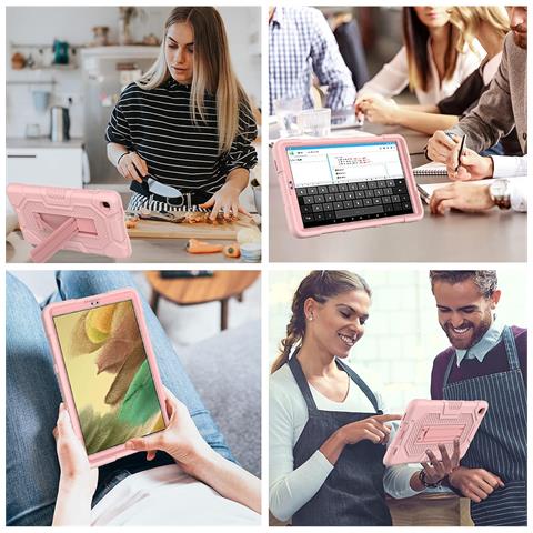 Custodia Per Samsung Galaxy Tab A7 Lite 8.7” Antiurto Con Supporto Rosa - Foto 4