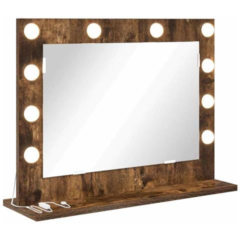 Specchio da Vanità con specchio Rovere fumé 60 x 45 x 18 cm - Foto 1