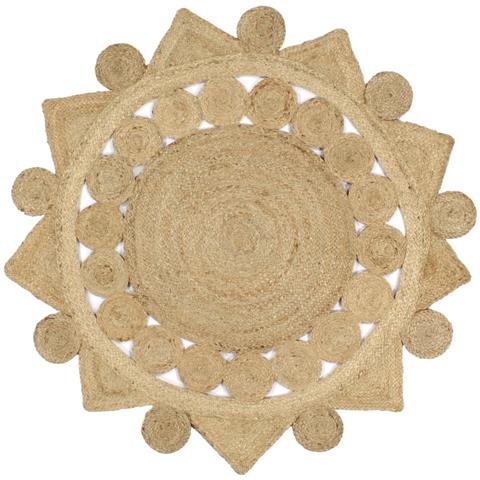 Lusso Casadino - Tappeto Lavorato A Mano In Juta Intrecciata 120 Cm - Foto 2