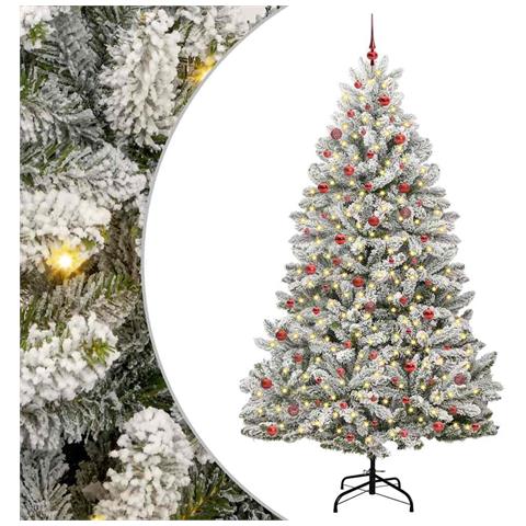 Albero di Natale artificiale con 300 LED Verde e Bianco 270 cm - Foto 1