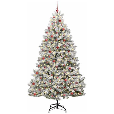 Albero di Natale artificiale con 300 LED Verde e Bianco 270 cm - Foto 2