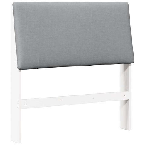 Testiera imbottita Grigio chiaro 90 cm Pino massello - Foto 1