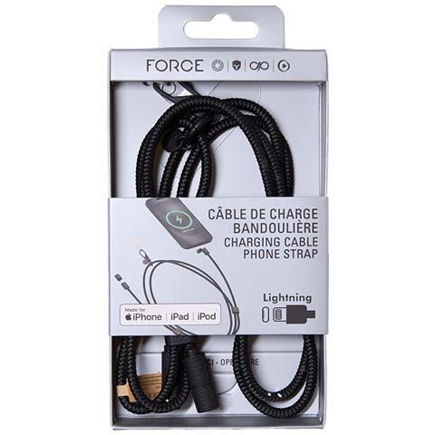 Cavo Di Ricarica Usb-c A Lightning 3a Power Delivery 60w Funzione Tracolla, Nero - Foto 2