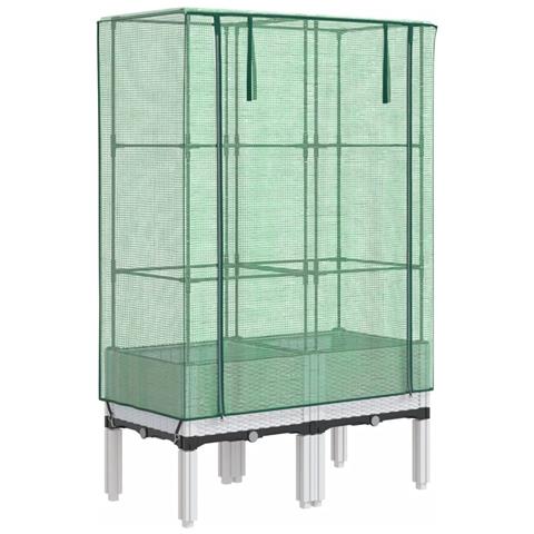 Letto Rialzato con Copertura Serra Effetto Rattan 80x40x140 cm - Foto 1