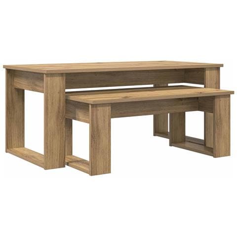Set di Tavolini da Caffè 2 pcs Rovere artigianale - Foto 1