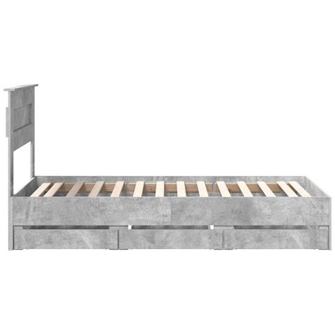 Struttura del letto con cassetto Grigio cemento 90 x 200 cm - Foto 9