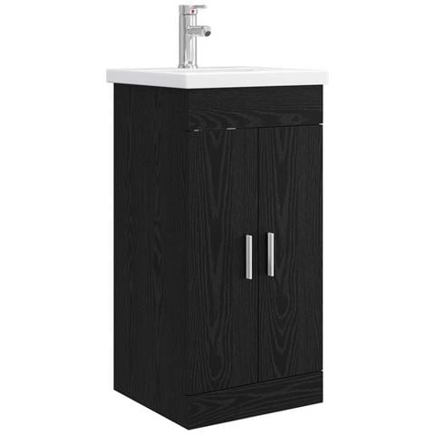 Mobile da bagno con lavabo Rovere Nero 42 x 40 x 84,5 cm - Foto 1