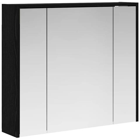 Mobiletto per specchio da bagno Rovere Nero 73,5 x 16 x 62,5 cm - Foto 1