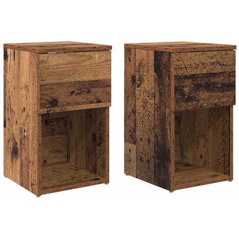 Armadietto per letto 2 pcs Legno antico 29 x 31,5 x 49 cm - Foto 1