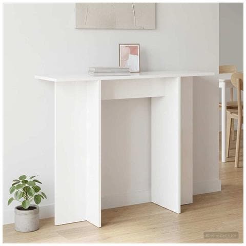 Tavolo consolle Bianco 100 x 30 x 75 cm Legno ingegnerizzato - Foto 2