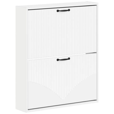 Mobiletto per Scarpe da Muro HOORN 71 x 17 x 86 cm Bianco - Foto 1