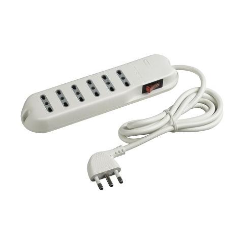 Multipresa 6 Uscite ed Interruttore Colore Bianco - Foto 1