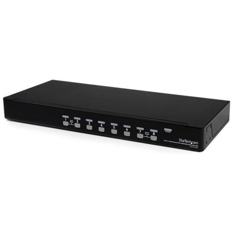 Switch KVM USB 8 porte, montabile a rack 1U, con OSD - Foto 1