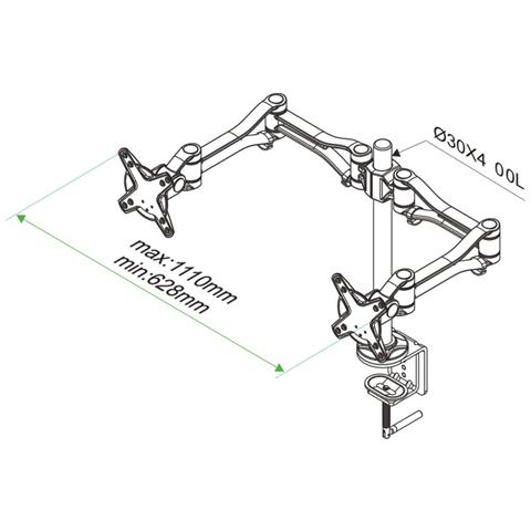 Supporto TV da Scrivania FPMA-D1030D 10 - 24" Portata Max 15 Kg - Foto 2