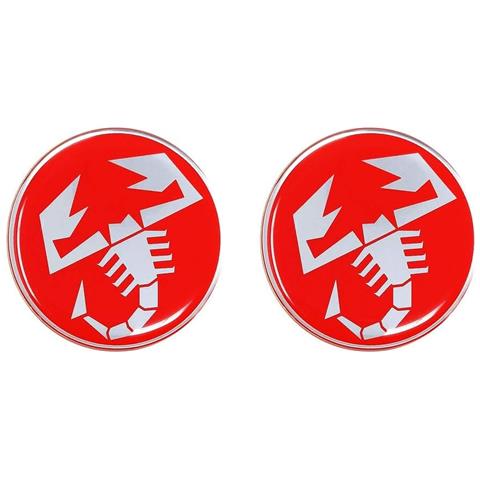 Sticker Adesivo 3D Scorpione Rosso, Bollo Diametro 12 mm, 2 Pezzi - Foto 1