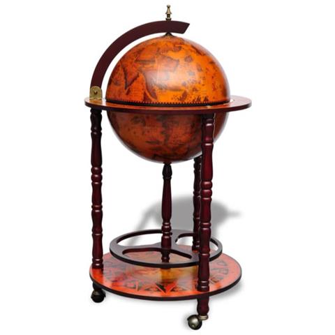 Minibar Elegante A Forma Di Globo In Legno - Foto 1